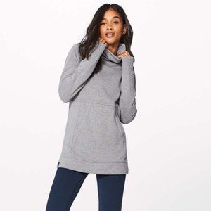 Cozy Gray Women's Cowl Neck Top